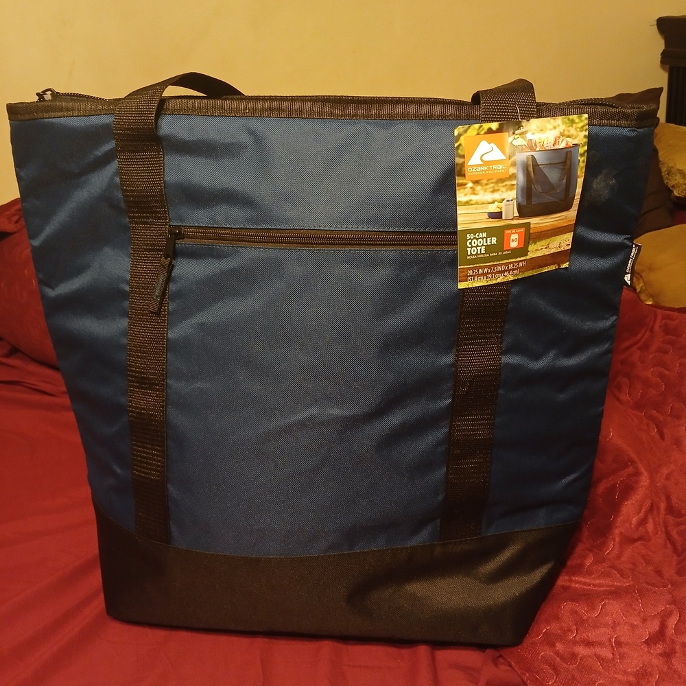 Ozark Trail Navy Blue and Black Insulated Cooler Tote